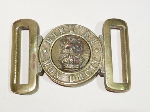 Edwardian Brass Dress Belt Buckle.