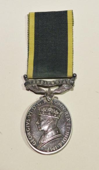 George VI Territorial Efficiency Medal to Baker RA.