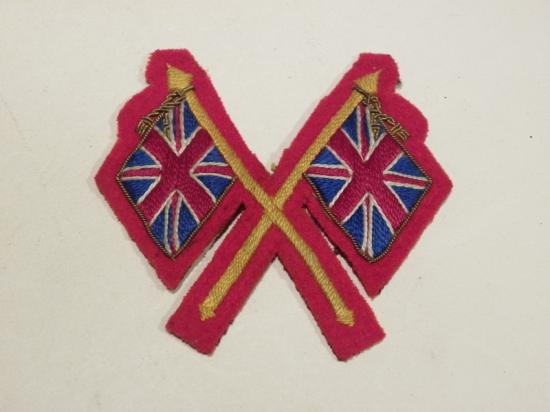 Good Vintage Colour Sergeant Sewn Cloth Sleeve Badge Insignia