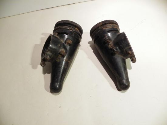 Pair WW2 Muzzle Pegs for Horse Gas Mask.