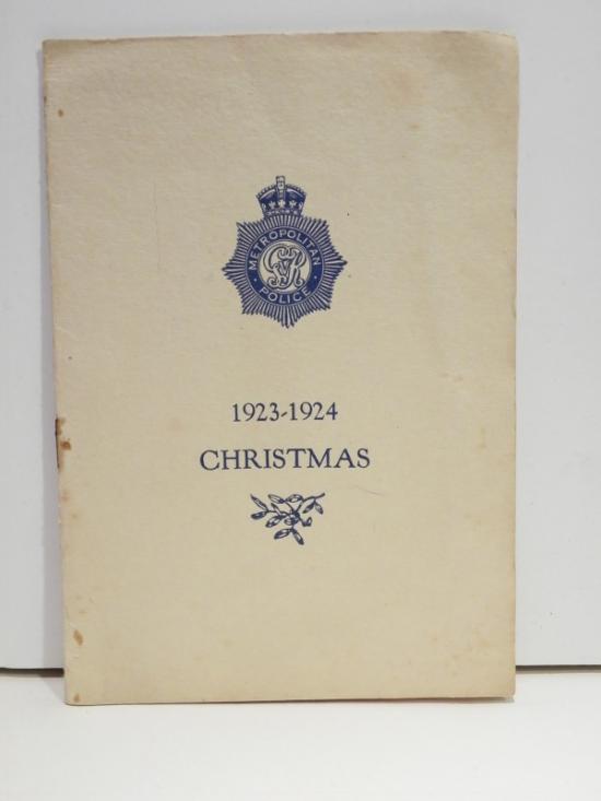 Rare Metropolitan Police Christmas Card 1923-1924