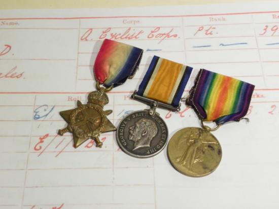 1914/15 Star Trio to Broad Army Cyclist Corps.