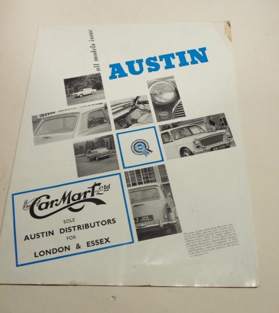 Early 1960’s Austin Sales Brochure Full Range of Cars.