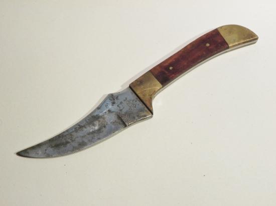 Vintage Curved Blade Throwing Knife.