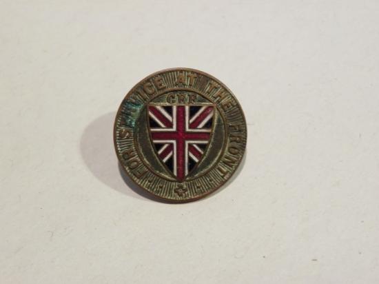 WW1 Era Canadian For Service at the Front Veterans Bronze & Enamel Badge