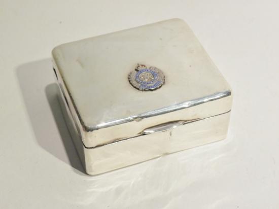 Super WW2 Era Hallmarked Silver Royal Engineers Cigarette Box