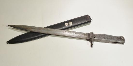 Scarce WW1 Turkish-Shortened German Ersatz Bayonet.