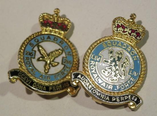 Two Vintage RAF Squadron Badges -54 and 216 Waddington Lincolnshire