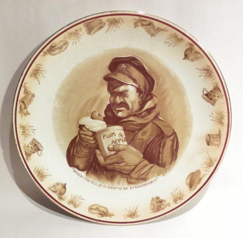 WW1 Era Grimwade’s Old Bill Souvenir Plate Bruce Bairnsfather