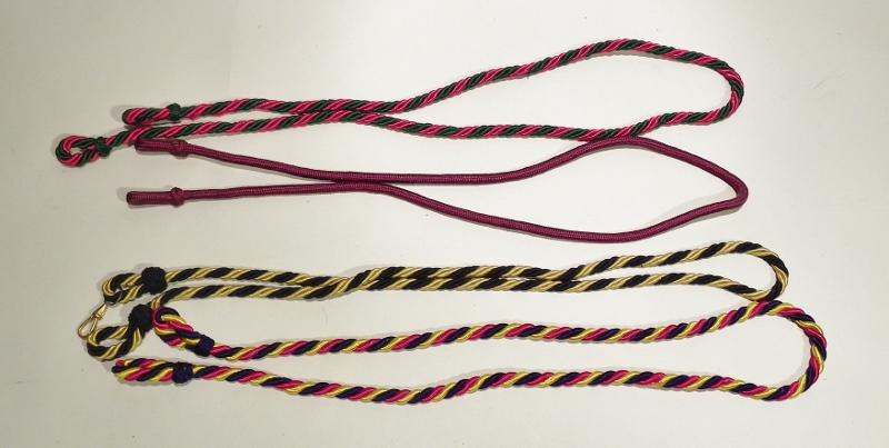 Four British Army Lanyards.