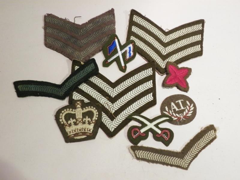 Good large Dealer Lot of Mixed Cloth Patches Inc Sergeants Stripes 14