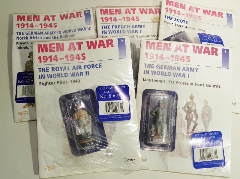 Five Packaged Del Prado Men at War Series Lead Soldiers