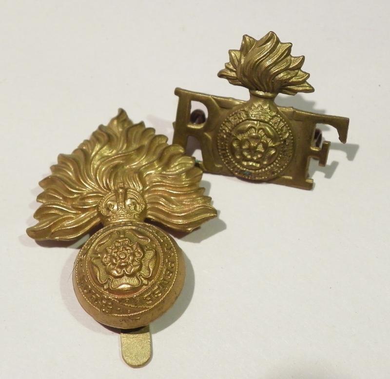 Royal Fusiliers Cap & Shoulder Badge Set.