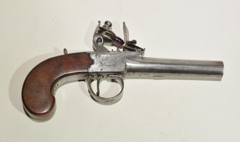 Superb Large Bore Flintlock Pistol by Sommers & Stanley London.