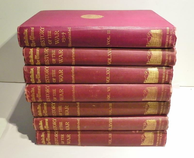 7 Volumes The Times History of the War (WW1)