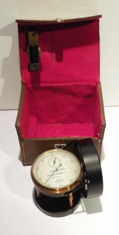 Early 20thC Cased Casella London Anemometer Air Meter