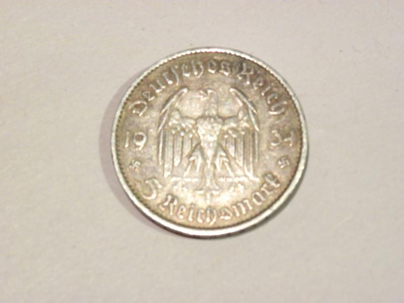 1934 5 Reichsmark Coin