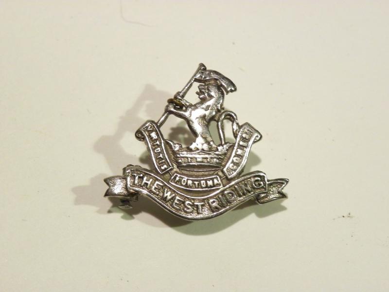 WW1 Era West Riding Regiment Silver Sweetheart Brooch