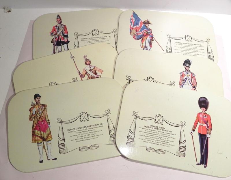 Set Vintage Military Themed Place Mats.