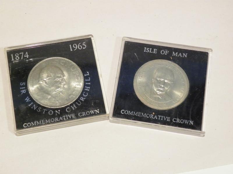 Two Cased Winston Churchill Crowns – Isle of Man and 1965