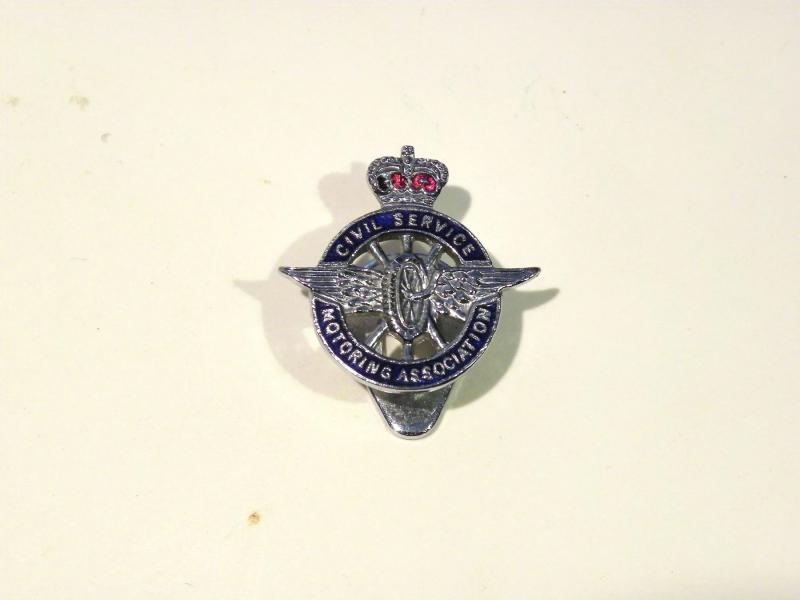 Vintage Civil Service Motoring Association Members Button Badge