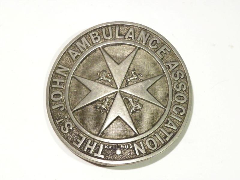 Vintage The St John Ambulance Association Large Cap Badge