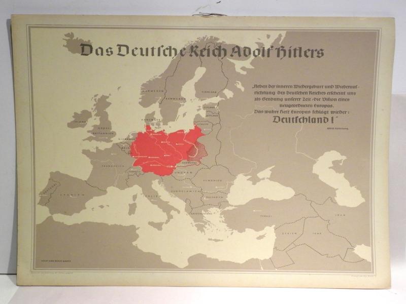 Rare WW2 German Hitler Youth Training and Information Map – Hitler’s Army