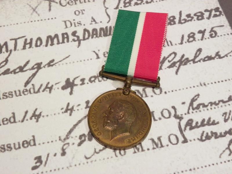 WW1 Mercantile Marine Medal to Ennew.