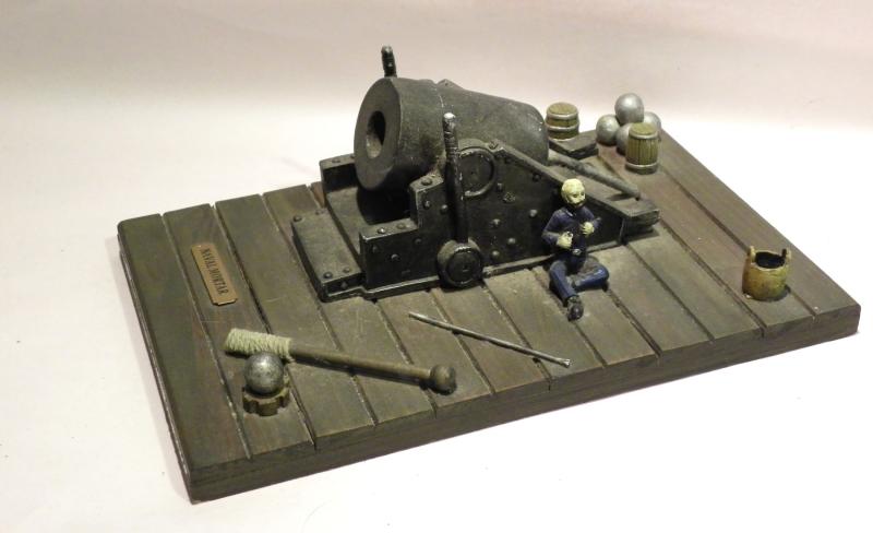 Decorative Wooden Model of Early 19th Century Naval Mortar