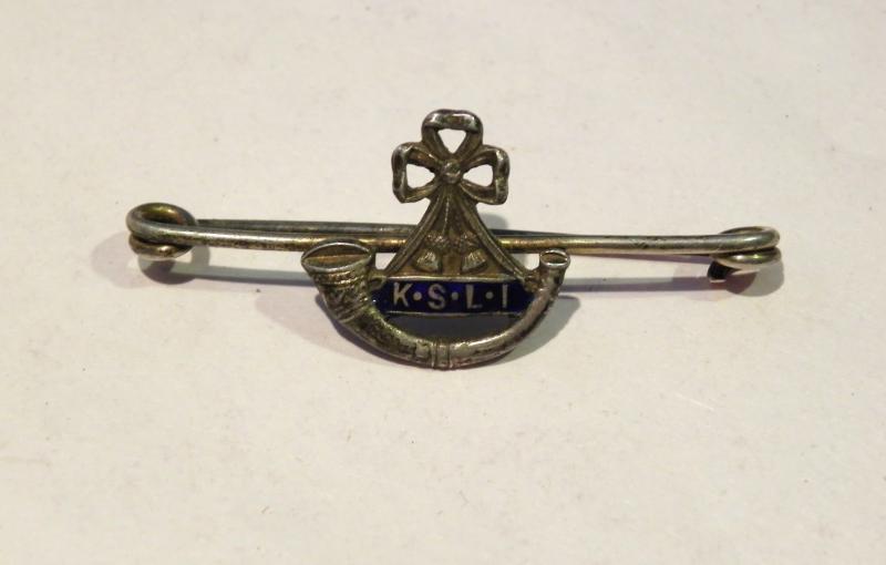 WW1 Silver King’s Shropshire Light Infantry Sweetheart Brooch