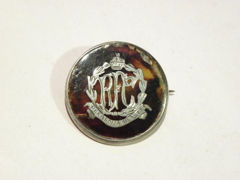 WW1 Hallmarked Silver & Tortoiseshell Royal Flying Corps Sweetheart Brooch