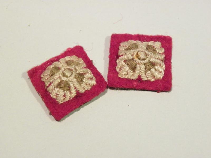 Pair Officers Cloth Pips RAMC.