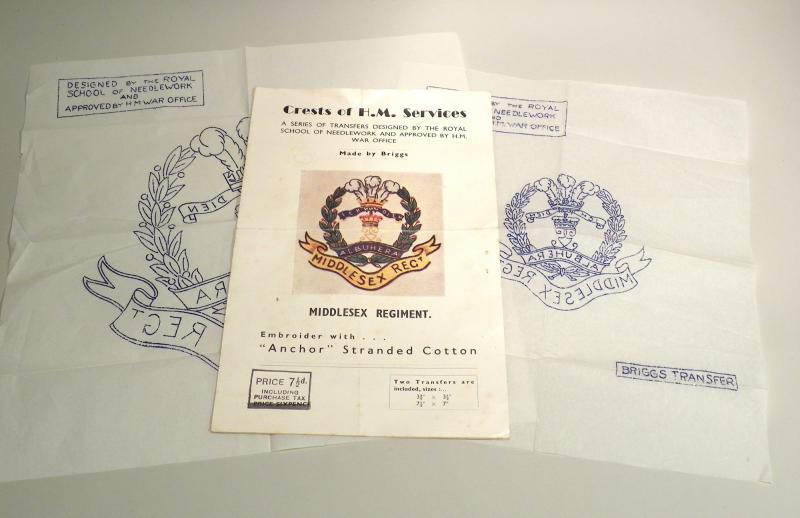 Scarce WW2 Era Regimental Stitch Pack – Middlesex Regiment