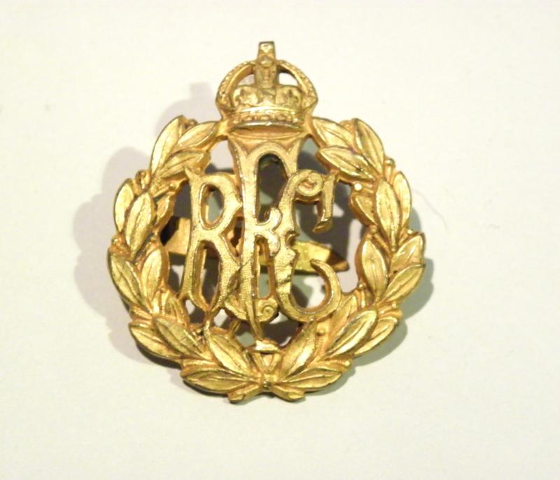 Scarce 1st Pattern RFC Officers Cap Badge.