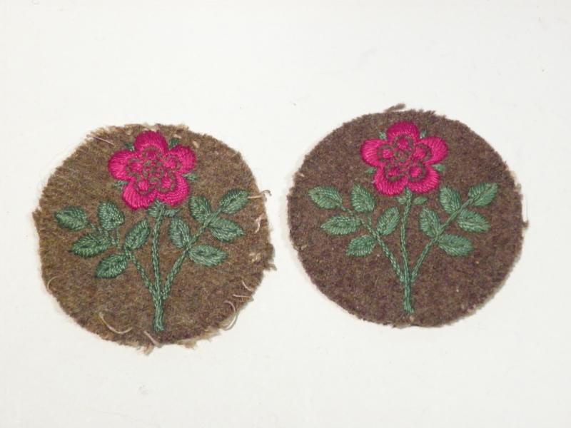 Pair WW2 55th (West Lancashire) Infantry Division Patches.