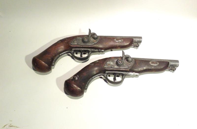 Pair Vintage Replica Percussion Dueling Pistols.