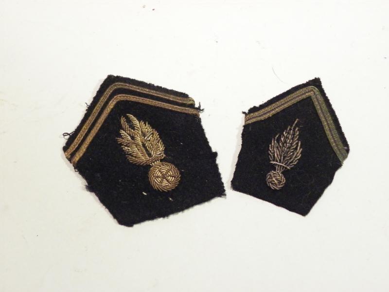 2 WW1 French Engineer Officers Collar Tabs.