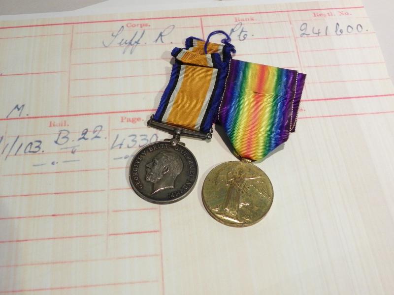 WW1 Medal Pair to Price 4th Suffolk Regiment.