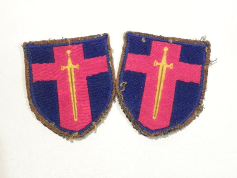 Pair WW2 BAOR Cloth Patch.