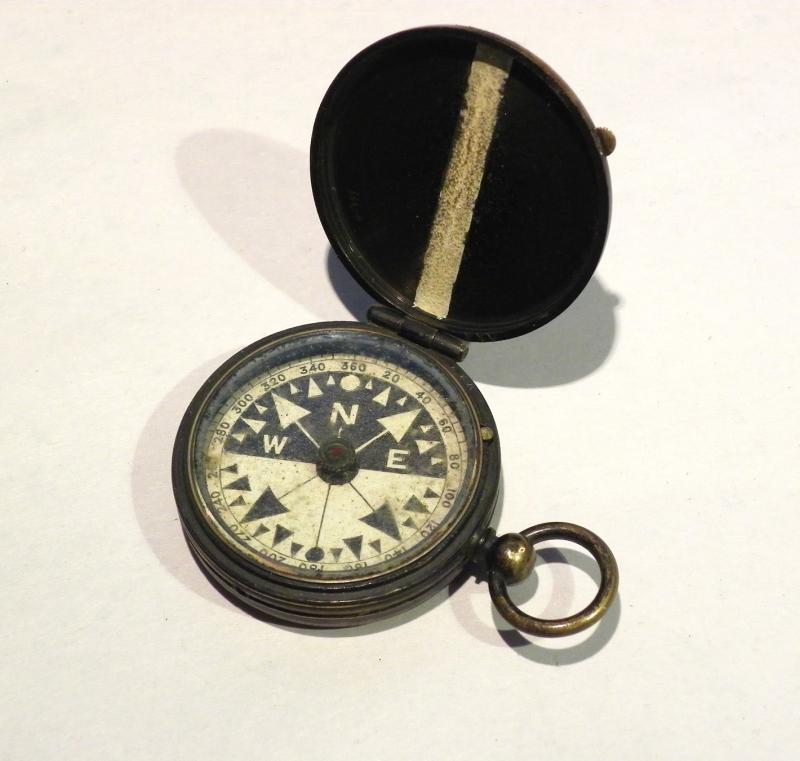 WW1 Era Blackened Brass Marching Compass