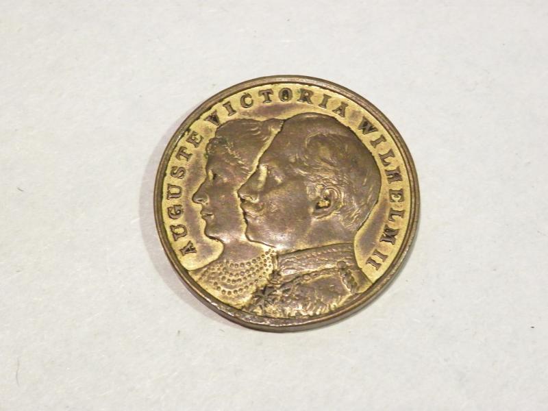 Kaiser Wilhelm & Augusta Victoria 25th Wedding Commemorative Coin 1906.