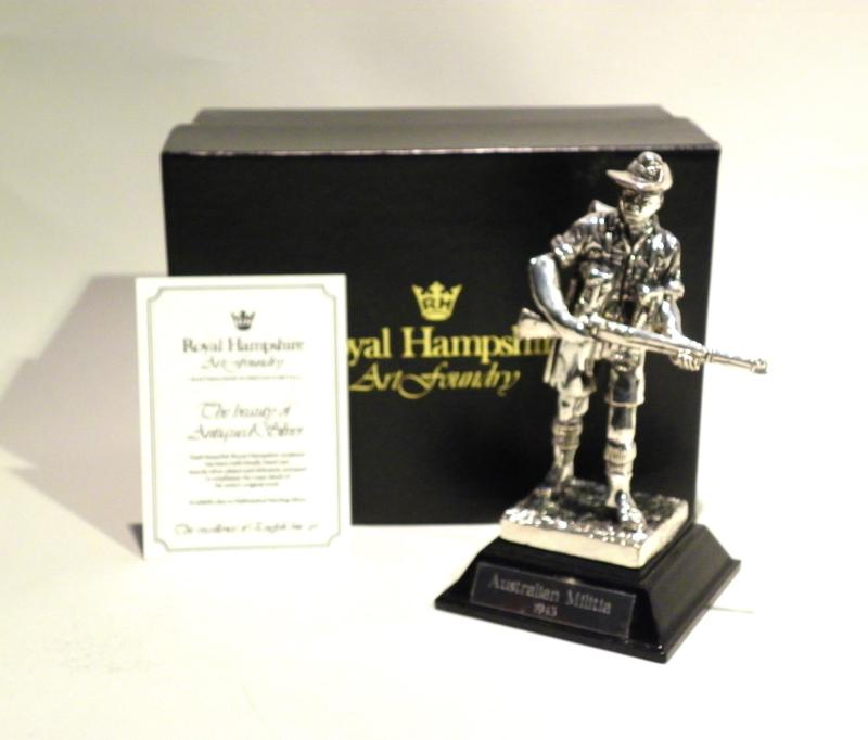 Royal Hampshire Art Foundry Silver Plated Figure – Aussie Militia