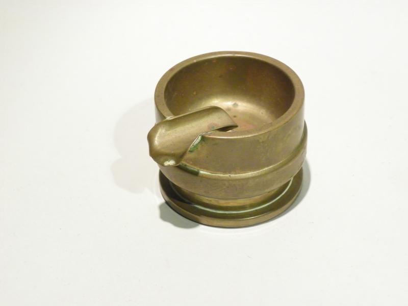 Unusual Dated 1938 Trench Art Brass Ashtray