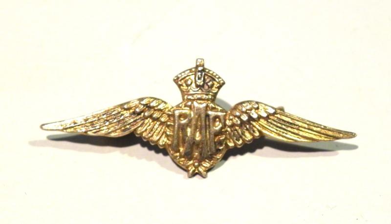 WW2 Era 9ct Gold Front RAF Sweetheart Brooch 7