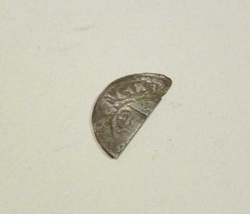 Scarce King John Hammered Silver Clipped Half Penny.