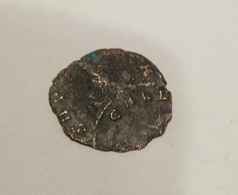 Scarce Roman Gallienus Double Stamped Coin.