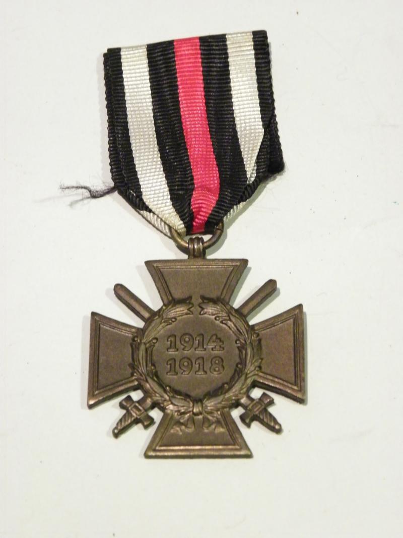 WW1 German Veterans Honour Cross with Swords – maker O2.