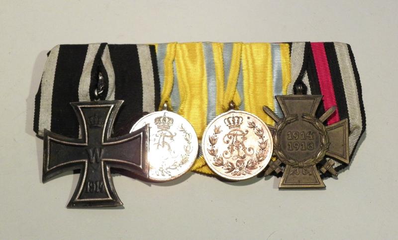 WW1 German State of Saxony Gallantry Medal Group.