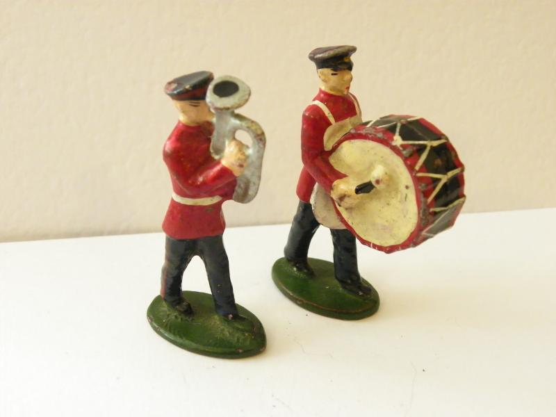 Two Good Vintage Hand Painted Lead Bandsman Figures 4