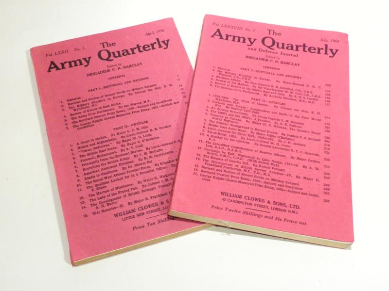 Books – Two Volumes of the Army Quarterly 1956 and 1964